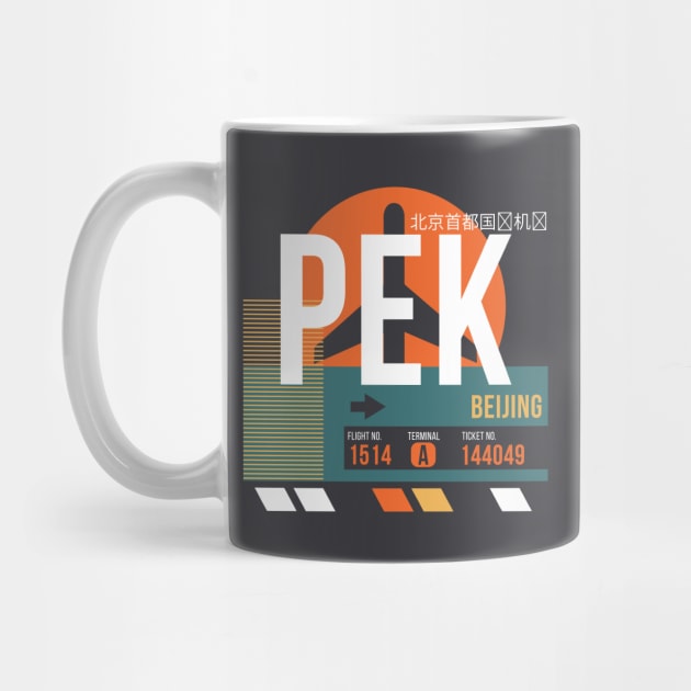 Beijing (PEK) Airport Code Baggage Tag by SLAG_Creative